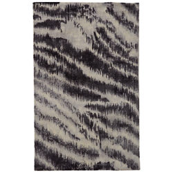 west elm Diffused Zebra Printed Rug, Platinum